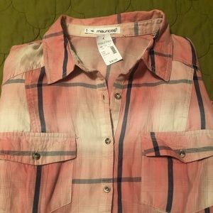 Long sleeve button down blouse by Maurice’s.